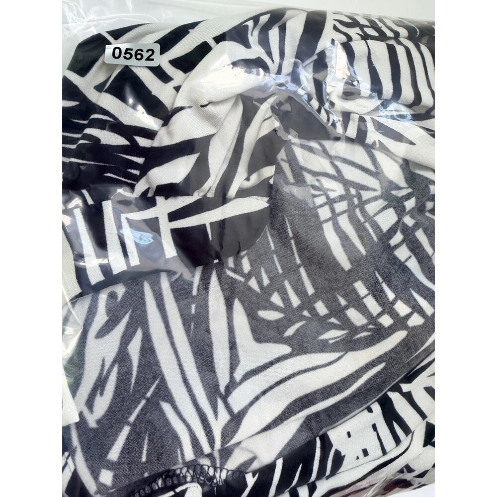 Y2K Babydoll Top Womens Deep V-Neck Black & White Tie Back Stretch 2000s Large - Picture 11 of 11